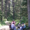 Interviews by Karen Plasway for Parks Research. In photo: John Ridsdale, Myles and Shirley Wilson, Alma Andrew and Karen Plasway.