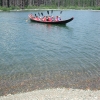 Traditionally and to contemporary day, the practice when on canoeing expeditions is before landing, paddles up indicate you are requesting permission to land. The canoe is Northern Dancer, Nyibelh.